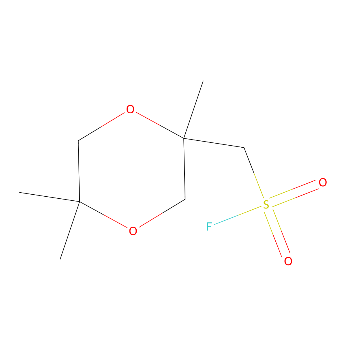 (2,5,5-Trimethyl-1,4-dioxan-2-yl)methanesulfonyl fluoride molecular structure, CAS 2757927-93-6