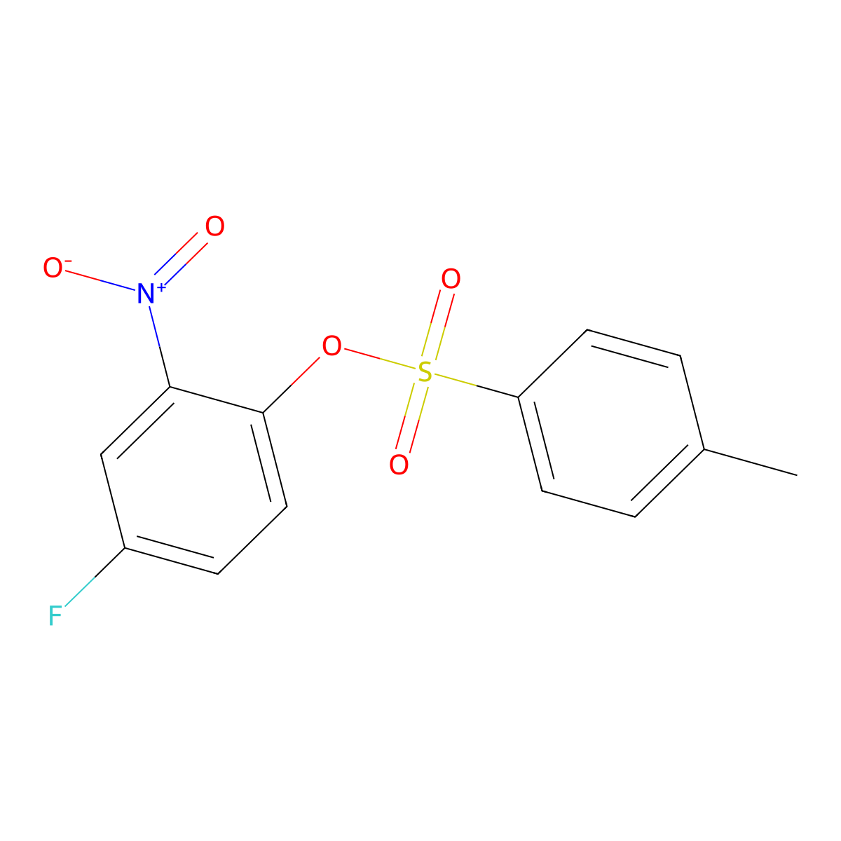 4-Fluoro-2-nitrophenyl 4-methylbenzene-1-sulfonate molecular structure, CAS 2757927-96-9