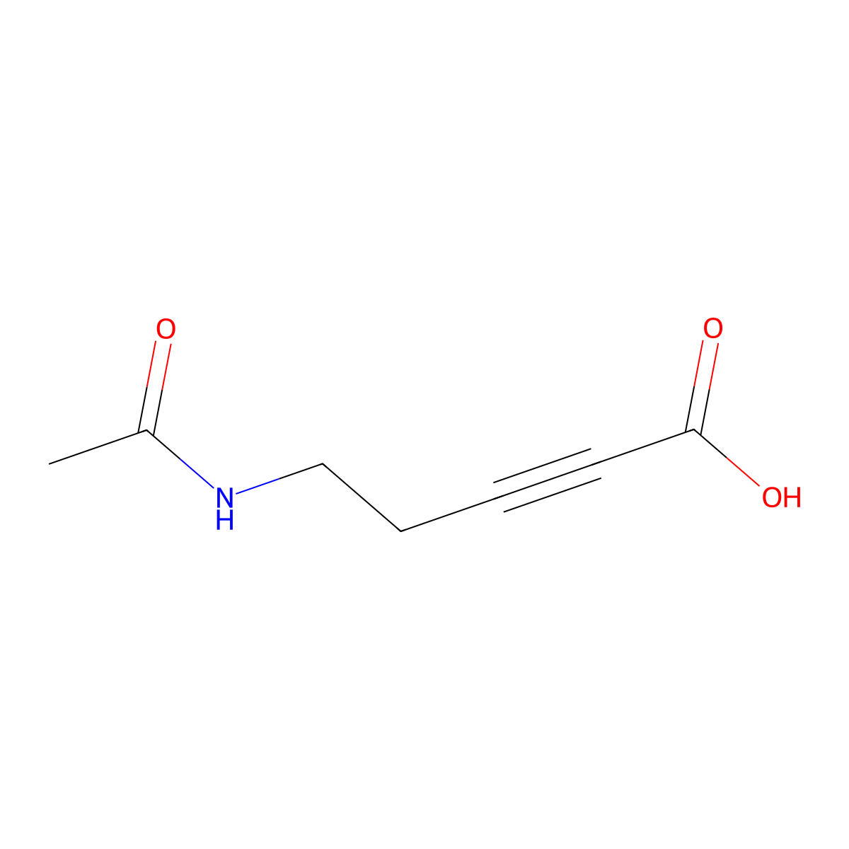5-Acetamidopent-2-ynoic acid molecular structure, CAS 2757928-09-7