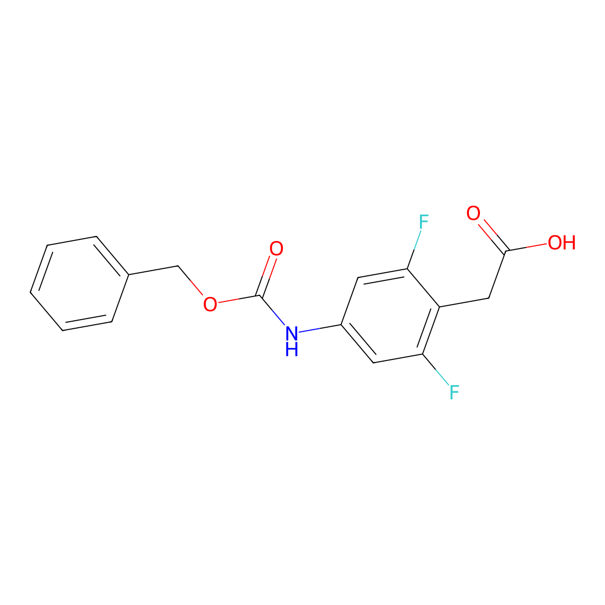 2-(4-{[(Benzyloxy)carbonyl]amino}-2,6-difluorophenyl)acetic acid molecular structure, CAS 2757928-13-3