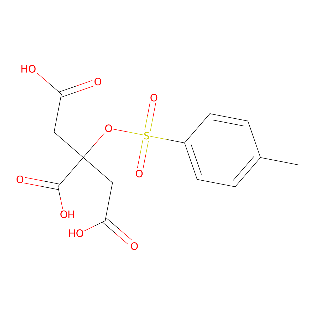 2-[(4-Methylbenzenesulfonyl)oxy]propane-1,2,3-tricarboxylic acid molecular structure, CAS 2757928-17-7