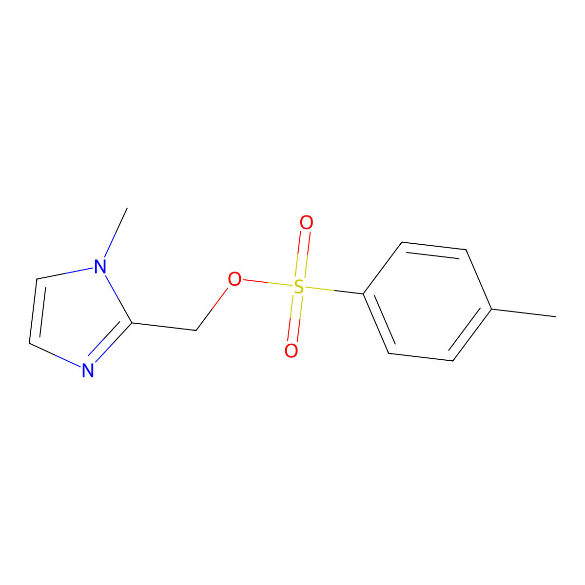 (1-methyl-1H-imidazol-2-yl)methyl 4-methylbenzene-1-sulfonate molecular structure, CAS 2757928-30-4