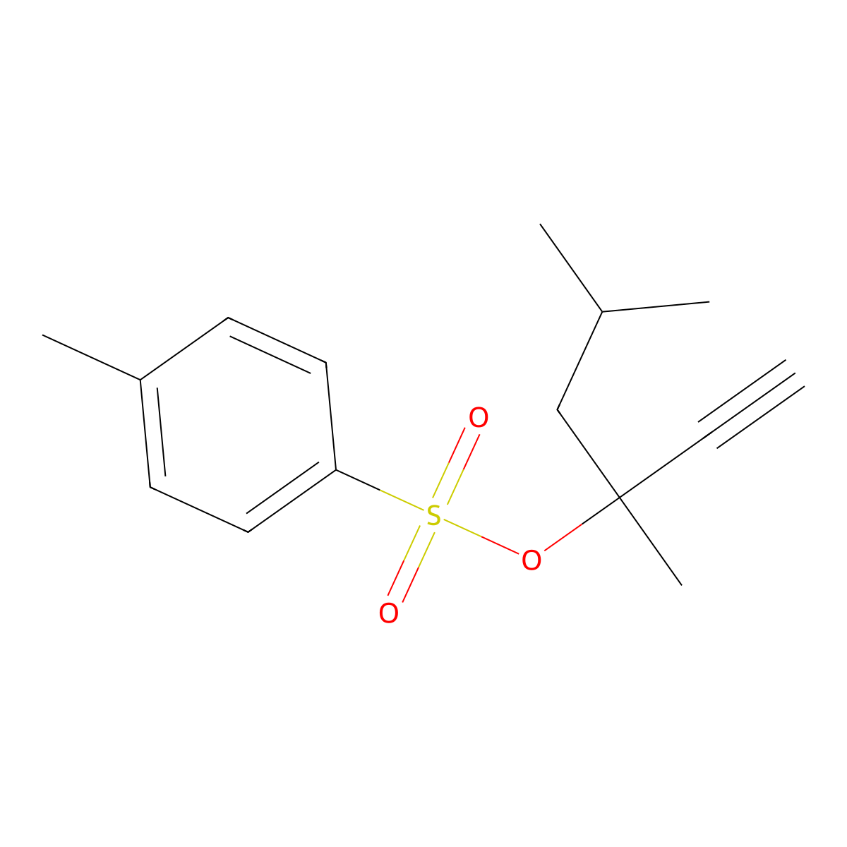 3,5-Dimethylhex-1-yn-3-yl 4-methylbenzene-1-sulfonate molecular structure, CAS 2757928-38-2