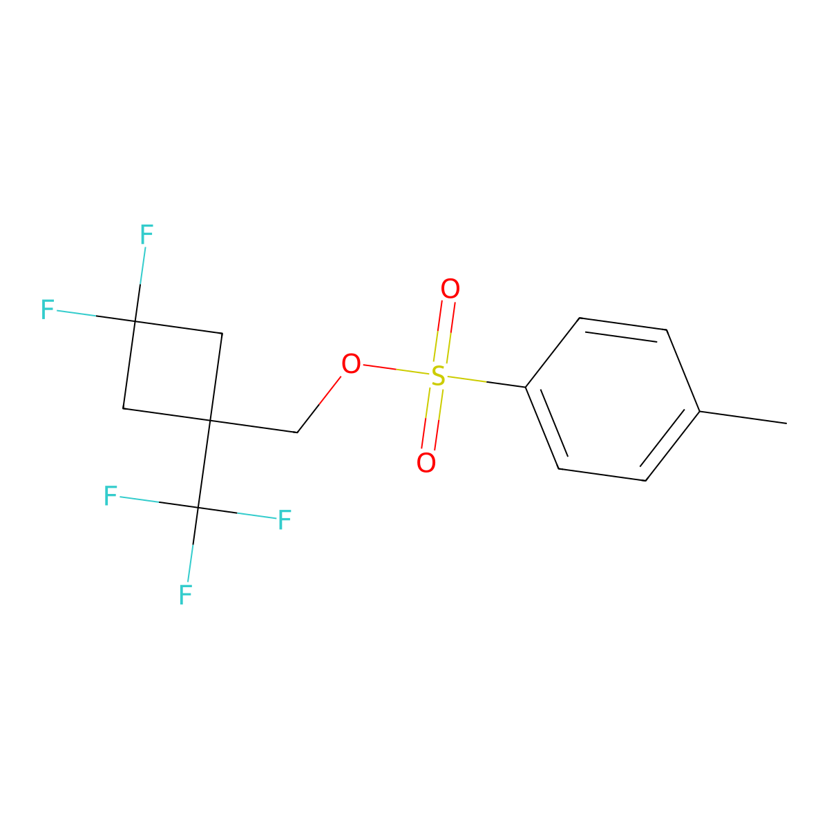 [3,3-Difluoro-1-(trifluoromethyl)cyclobutyl]methyl 4-methylbenzene-1-sulfonate molecular structure, CAS 2757928-43-9