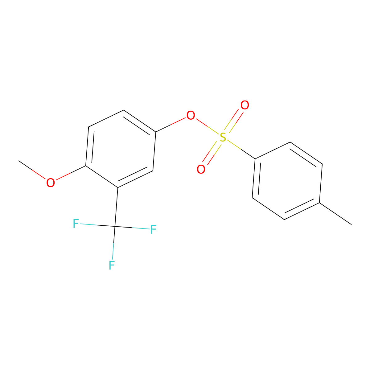 4-Methoxy-3-(trifluoromethyl)phenyl 4-methylbenzene-1-sulfonate molecular structure, CAS 2757928-44-0