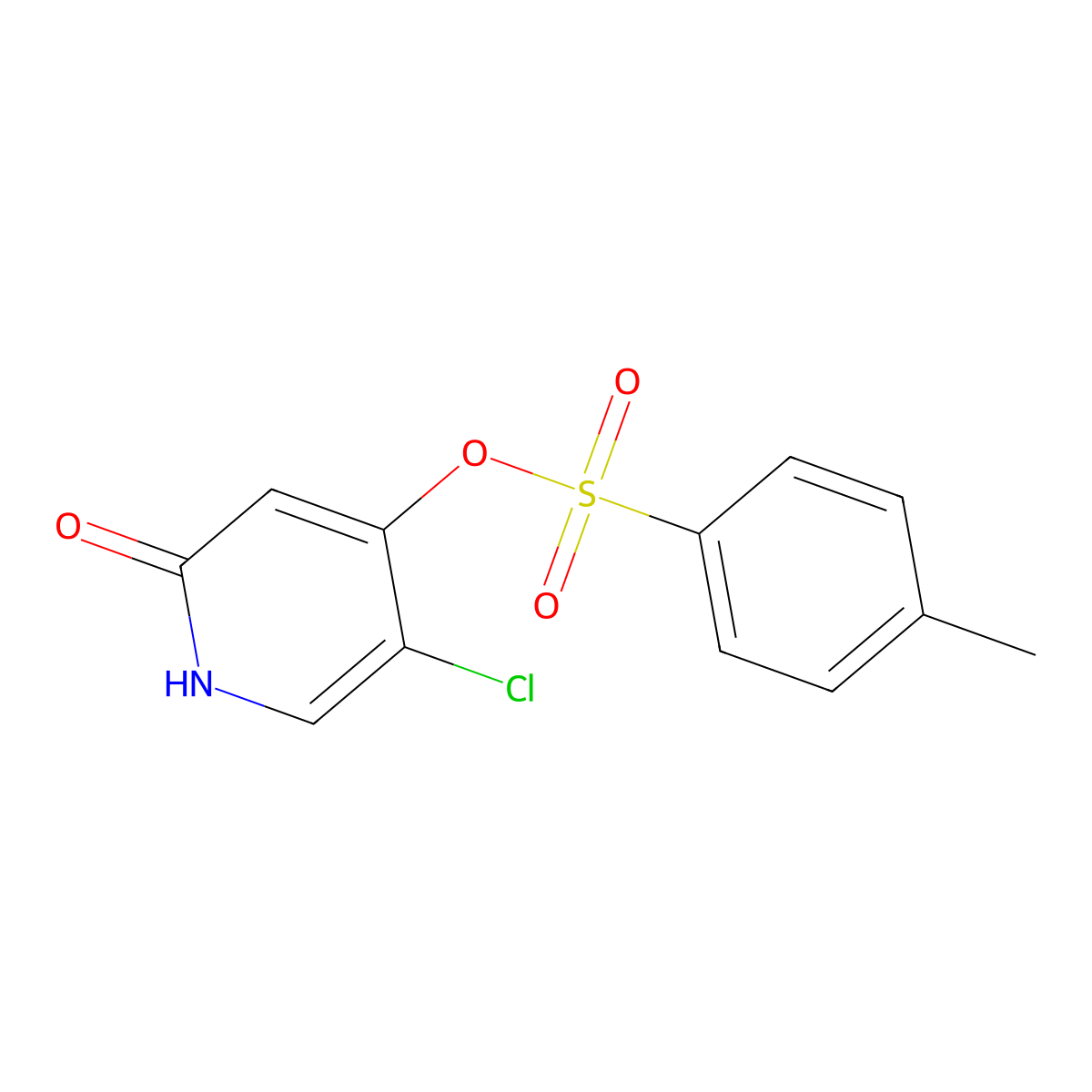 5-Chloro-2-oxo-1,2-dihydropyridin-4-yl 4-methylbenzene-1-sulfonate molecular structure, CAS 2757928-61-1