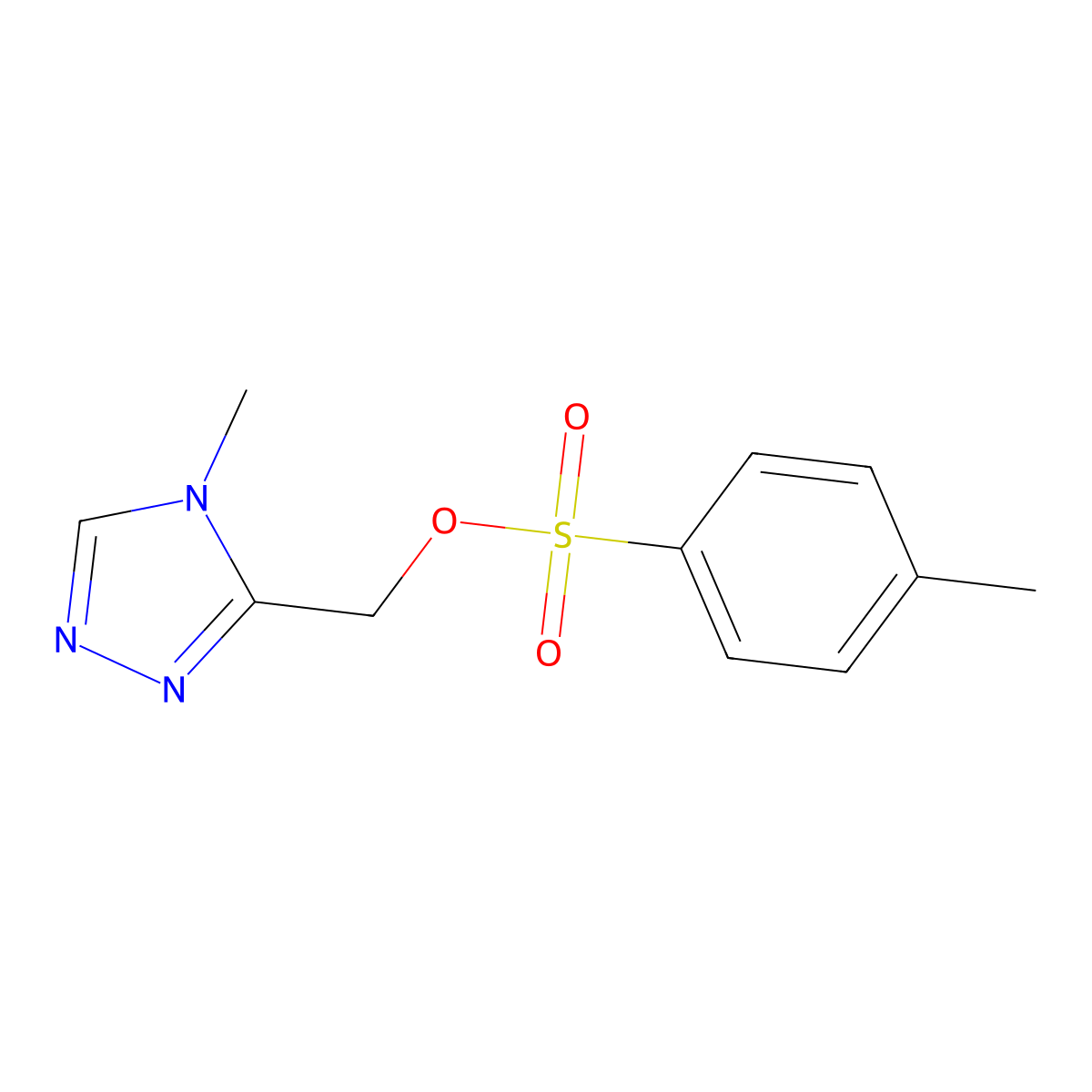 (4-methyl-4H-1,2,4-triazol-3-yl)methyl 4-methylbenzene-1-sulfonate molecular structure, CAS 2757928-76-8