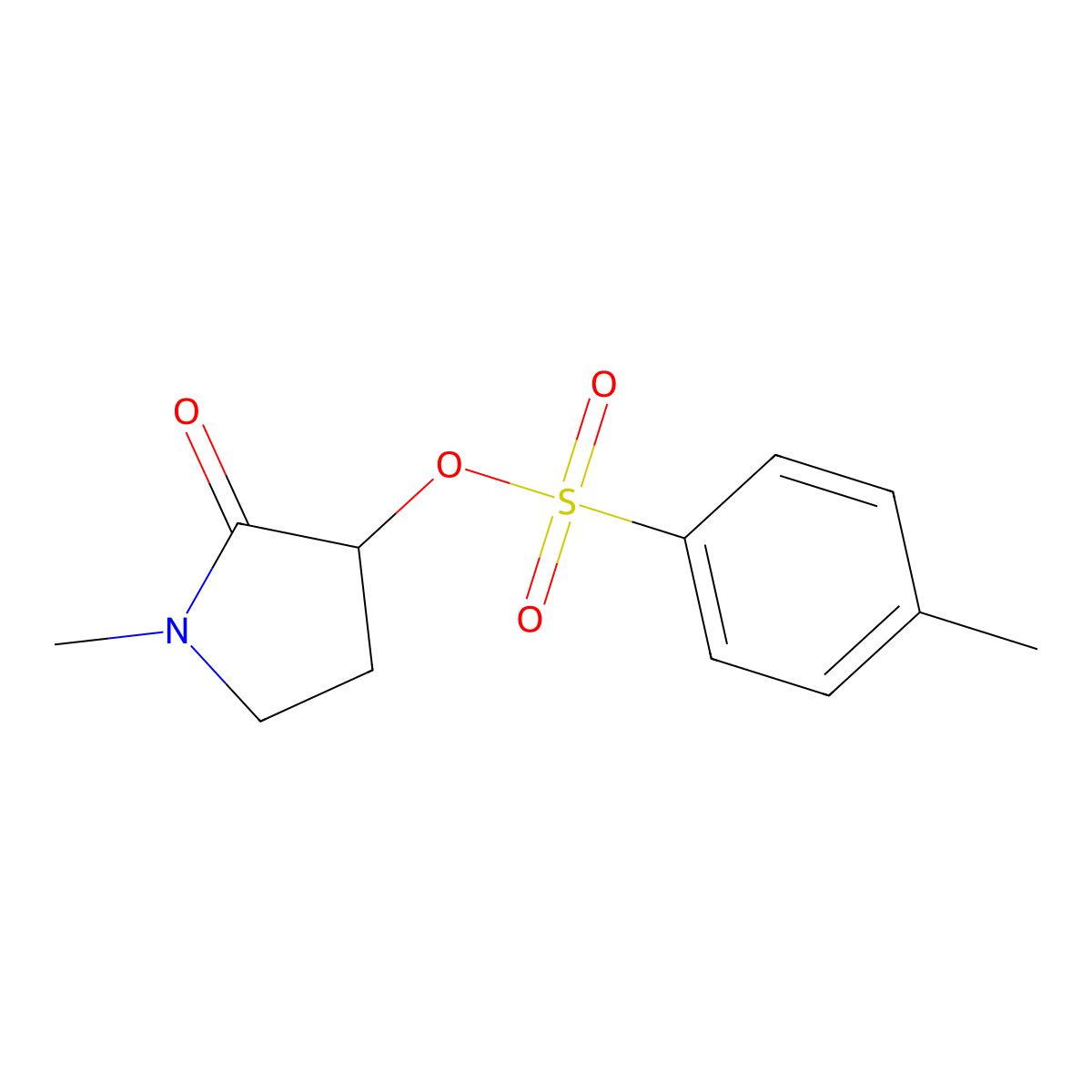 1-Methyl-2-oxopyrrolidin-3-yl 4-methylbenzene-1-sulfonate molecular structure, CAS 2757928-81-5