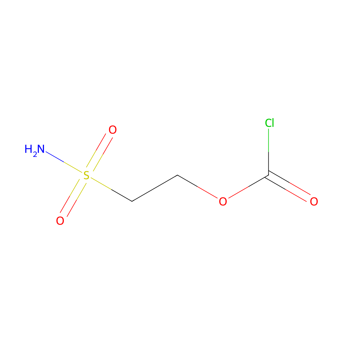 2-[(Chlorocarbonyl)oxy]ethane-1-sulfonamide molecular structure, CAS 2757928-84-8