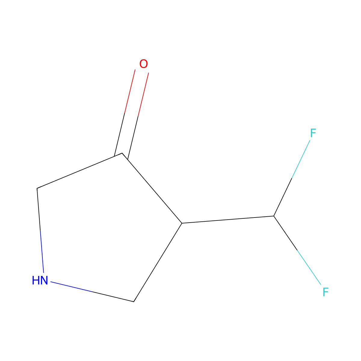 4-(Difluoromethyl)pyrrolidin-3-one molecular structure, CAS 2757928-86-0