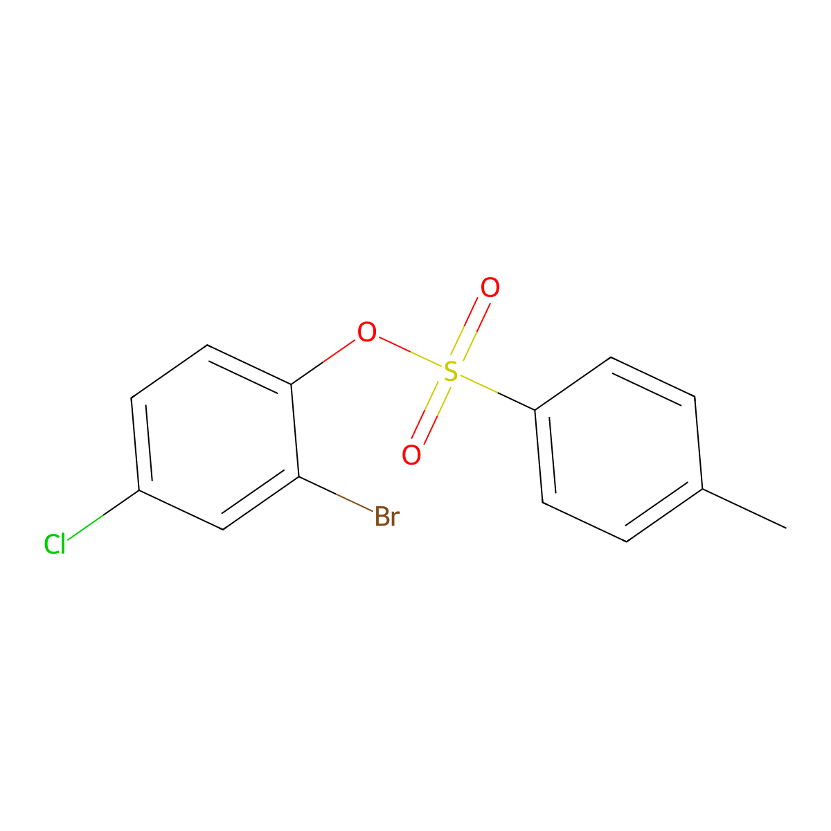 2-Bromo-4-chlorophenyl 4-methylbenzene-1-sulfonate molecular structure, CAS 2757951-10-1