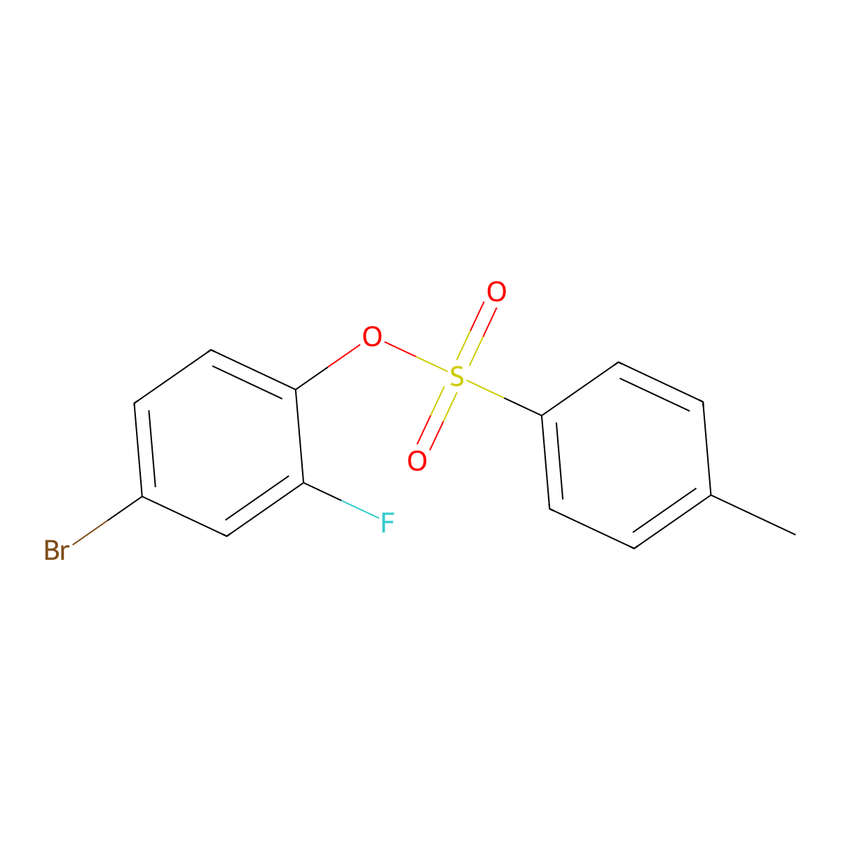 4-Bromo-2-fluorophenyl 4-methylbenzene-1-sulfonate molecular structure, CAS 2757951-11-2