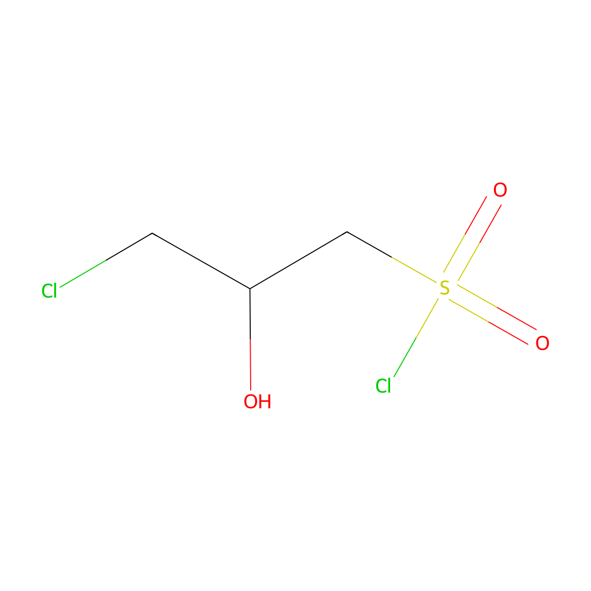 3-Chloro-2-hydroxypropane-1-sulfonyl chloride molecular structure, CAS 2757951-17-8