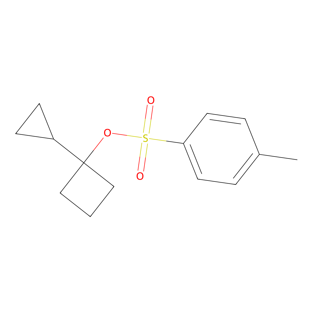 1-Cyclopropylcyclobutyl 4-methylbenzene-1-sulfonate molecular structure, CAS 2757951-30-5