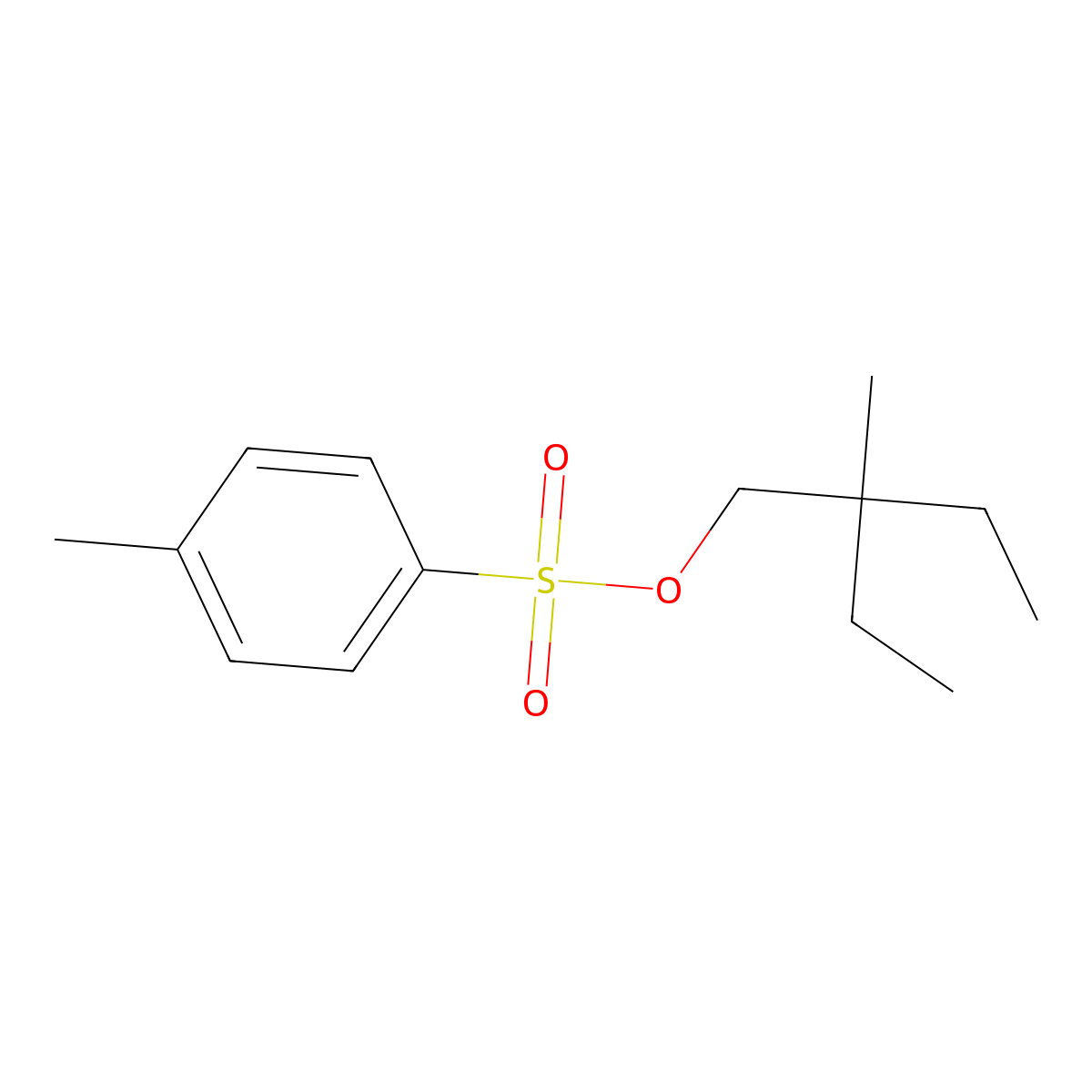 2-Ethyl-2-methylbutyl 4-methylbenzene-1-sulfonate molecular structure, CAS 2757951-39-4