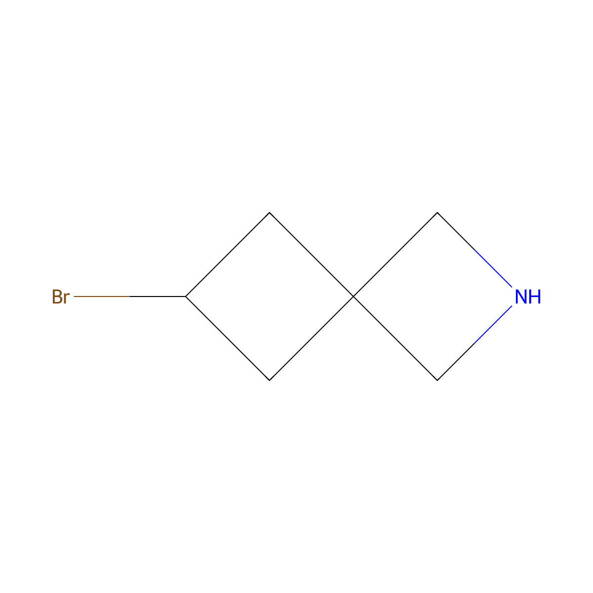 6-Bromo-2-azaspiro[3.3]heptane molecular structure, CAS 2757951-40-7
