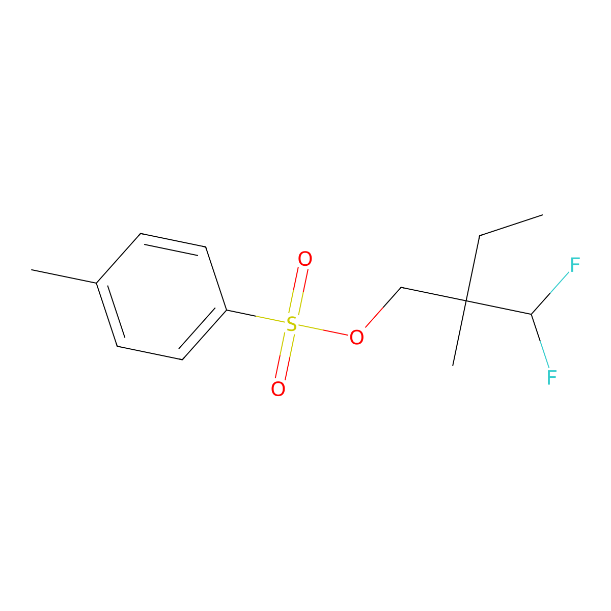 2-(Difluoromethyl)-2-methylbutyl 4-methylbenzene-1-sulfonate molecular structure, CAS 2757951-41-8