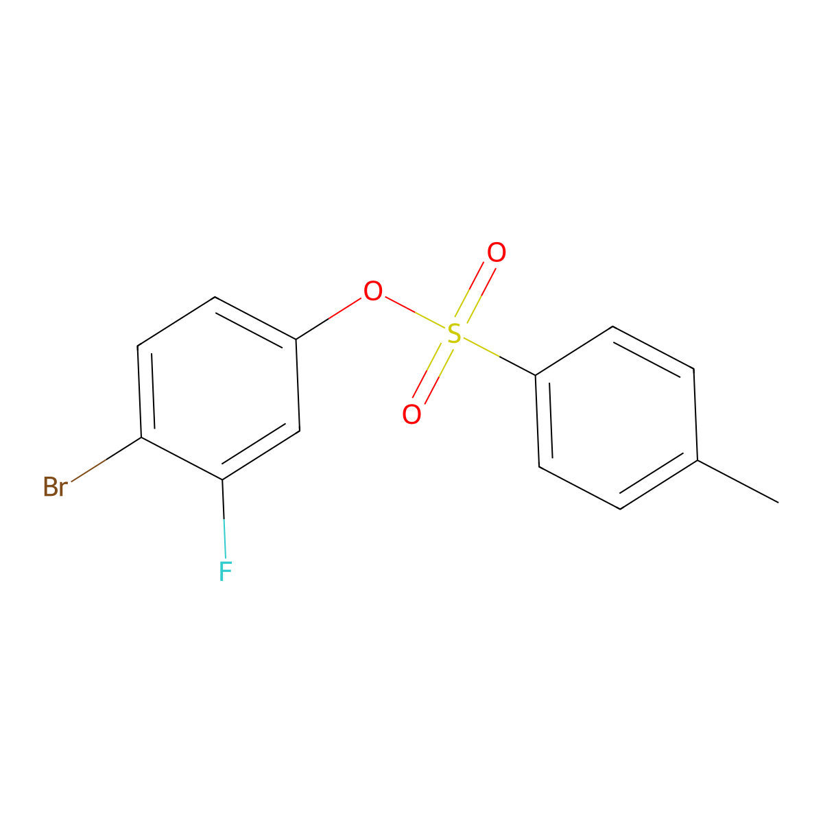 4-Bromo-3-fluorophenyl 4-methylbenzene-1-sulfonate molecular structure, CAS 2757951-56-5