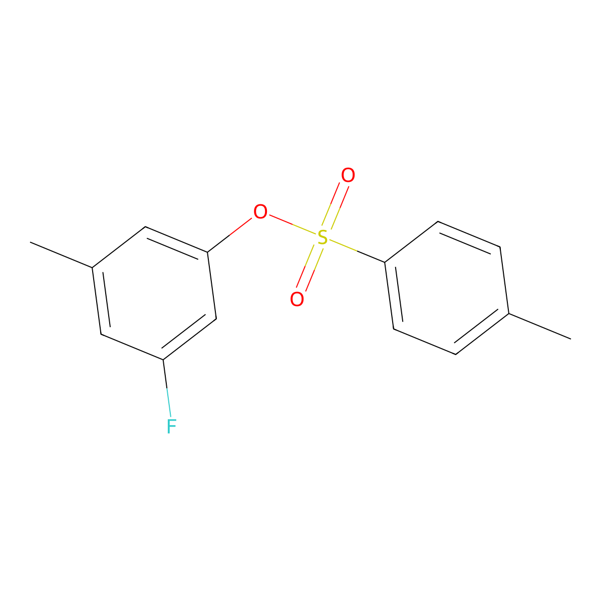 3-Fluoro-5-methylphenyl 4-methylbenzene-1-sulfonate molecular structure, CAS 2757951-59-8