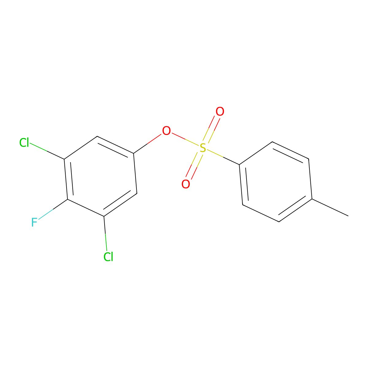 3,5-Dichloro-4-fluorophenyl 4-methylbenzene-1-sulfonate molecular structure, CAS 2757951-64-5