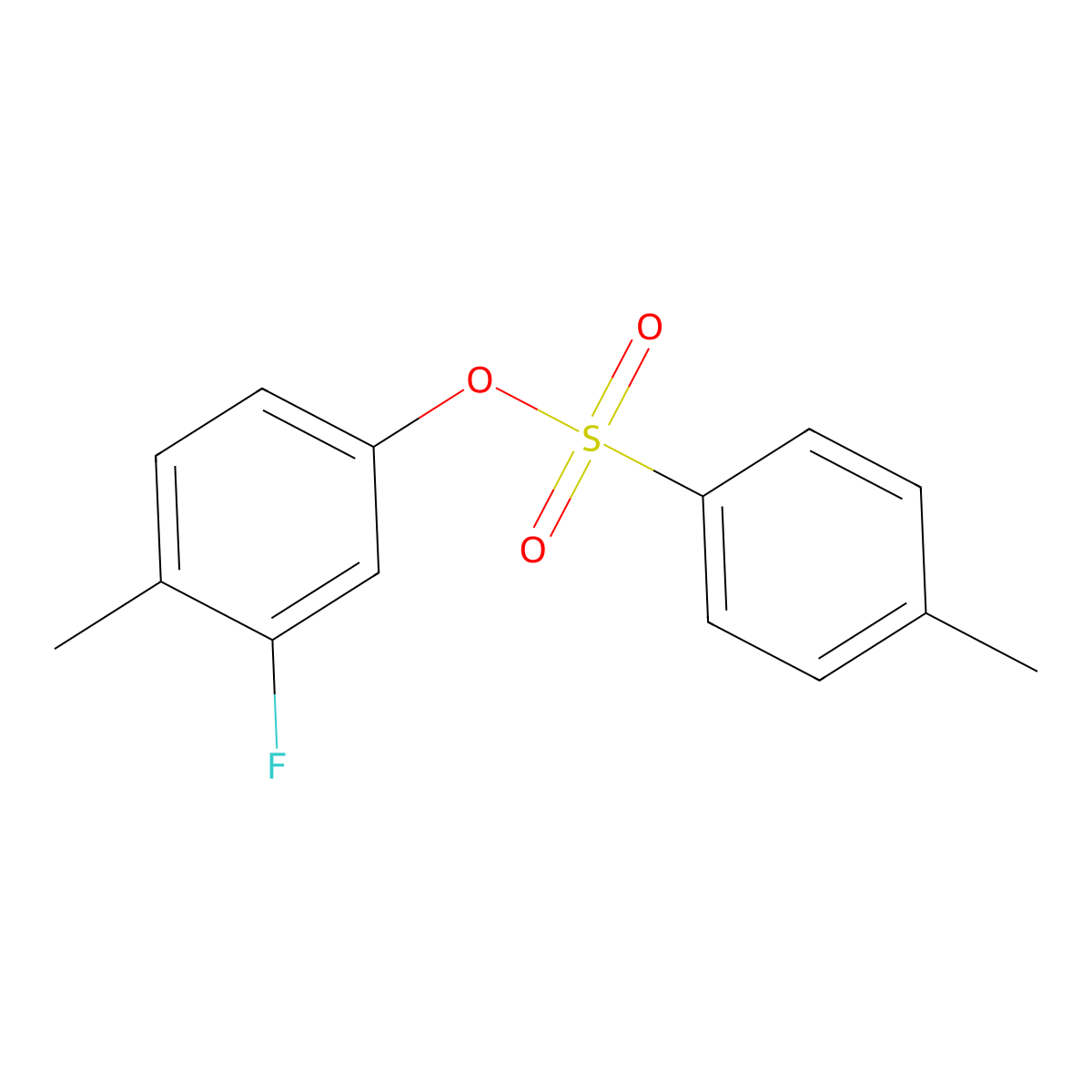 3-Fluoro-4-methylphenyl 4-methylbenzene-1-sulfonate molecular structure, CAS 2757951-78-1