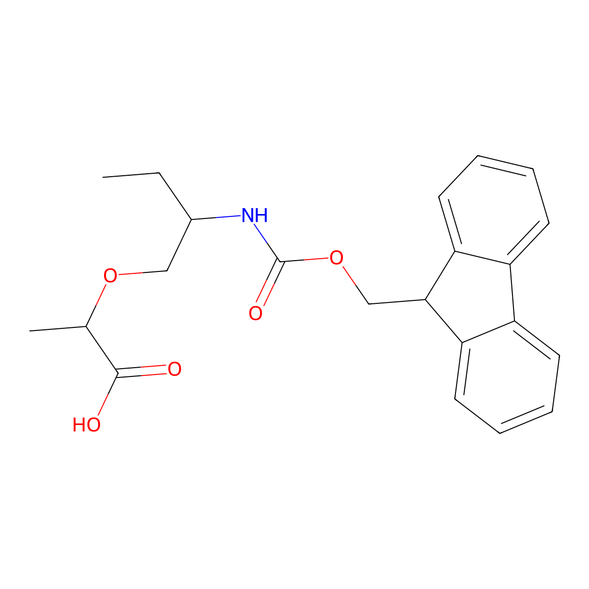 2-[2-({[(9H-fluoren-9-yl)methoxy]carbonyl}amino)butoxy]propanoic acid molecular structure, CAS 2757951-89-4