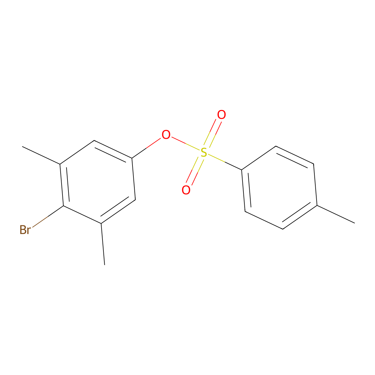 4-Bromo-3,5-dimethylphenyl 4-methylbenzene-1-sulfonate molecular structure, CAS 2757951-91-8