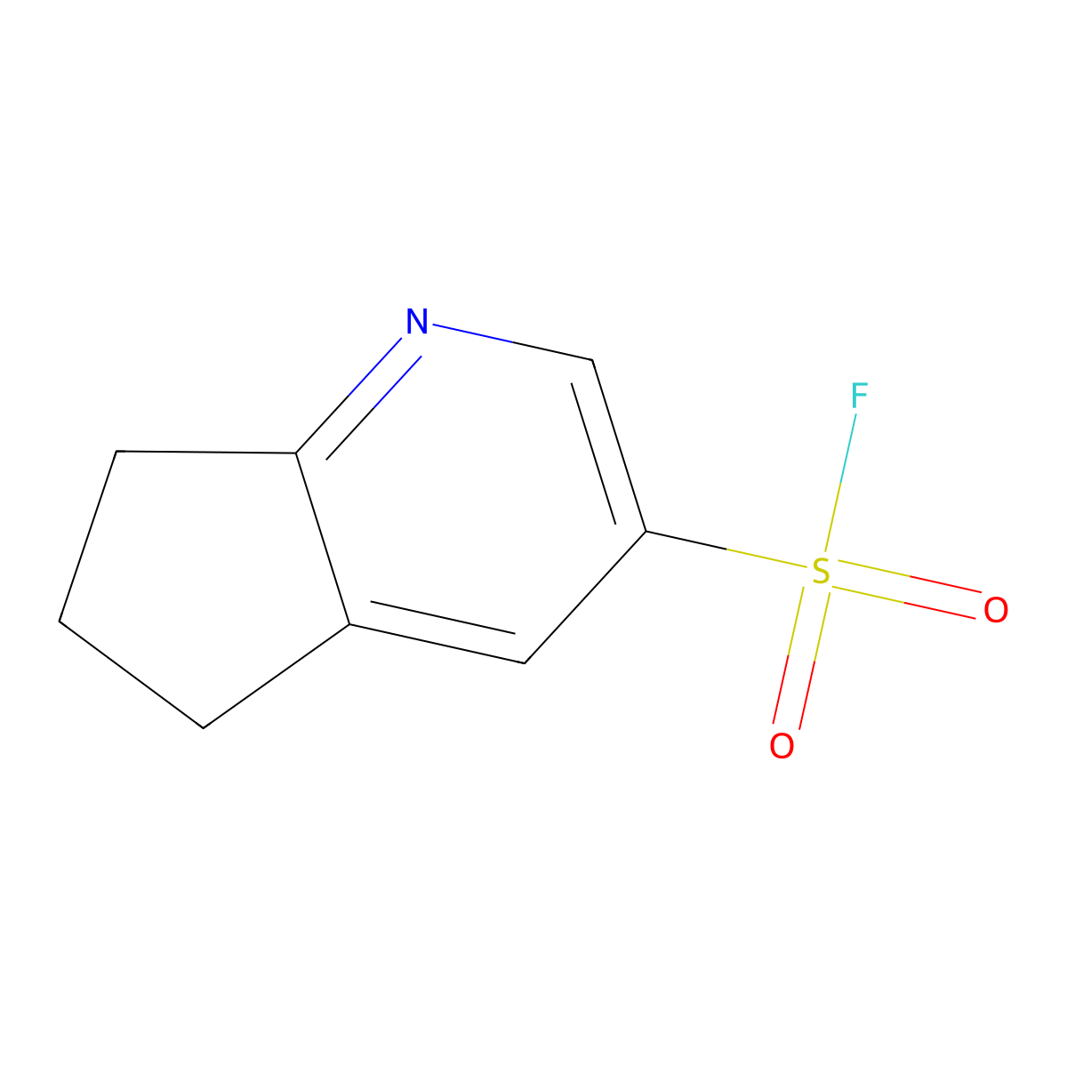 5H,6H,7H-cyclopenta[b]pyridine-3-sulfonyl fluoride molecular structure, CAS 2757951-92-9