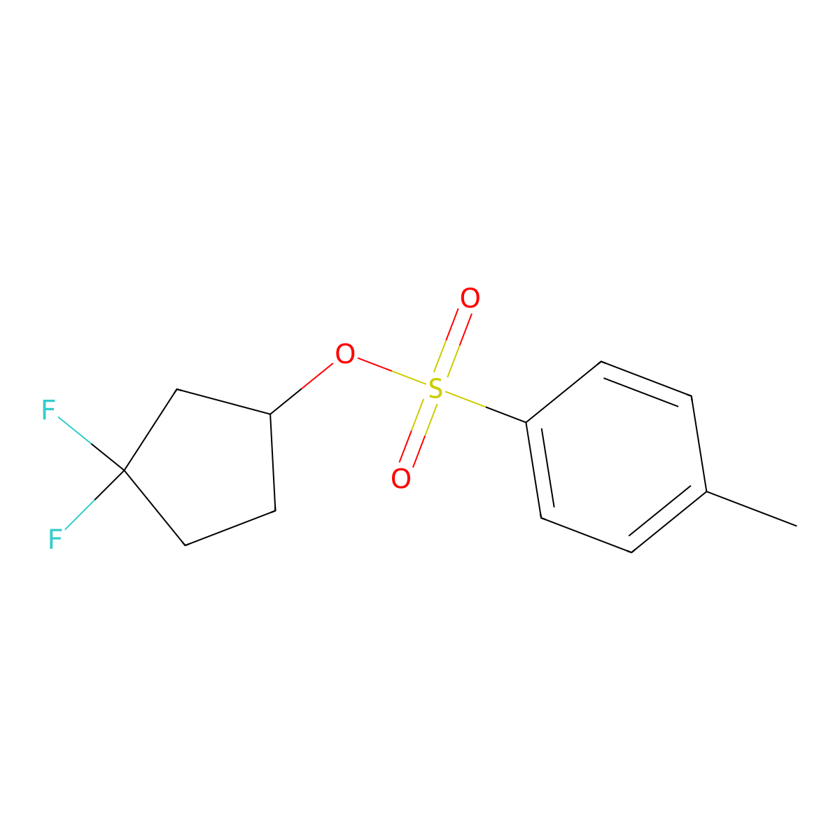 3,3-Difluorocyclopentyl 4-methylbenzene-1-sulfonate molecular structure, CAS 2757951-95-2