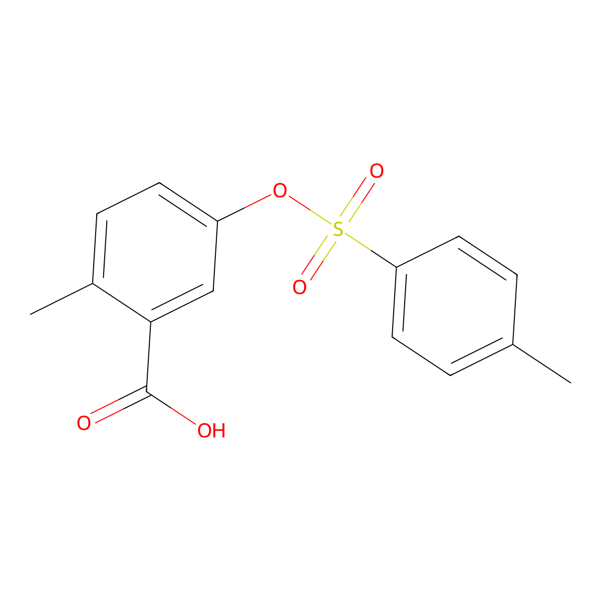2-Methyl-5-[(4-methylbenzenesulfonyl)oxy]benzoic acid molecular structure, CAS 2757951-96-3