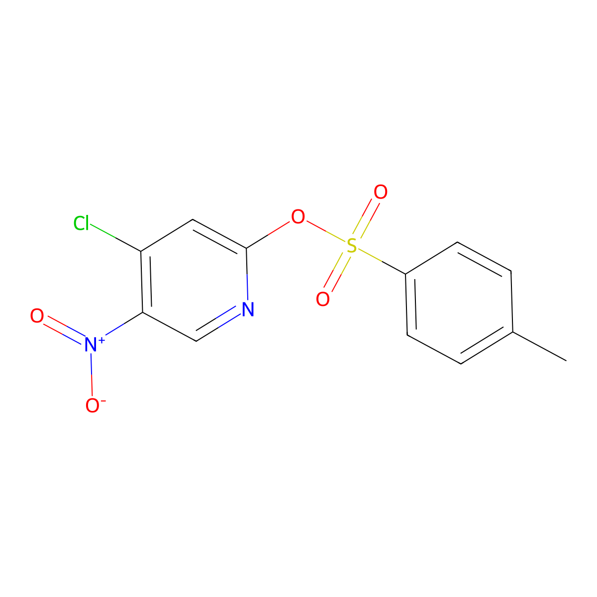 4-Chloro-5-nitropyridin-2-yl 4-methylbenzene-1-sulfonate molecular structure, CAS 2757952-10-4