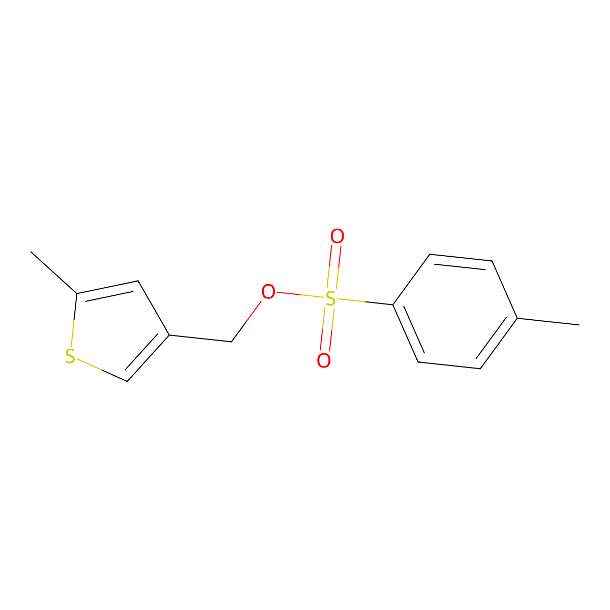 (5-Methylthiophen-3-yl)methyl 4-methylbenzene-1-sulfonate molecular structure, CAS 2757952-12-6