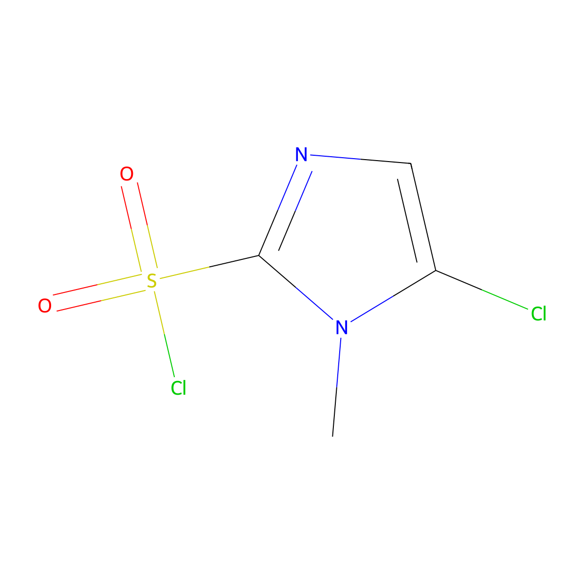 5-chloro-1-methyl-1H-imidazole-2-sulfonyl chloride molecular structure, CAS 2757952-15-9