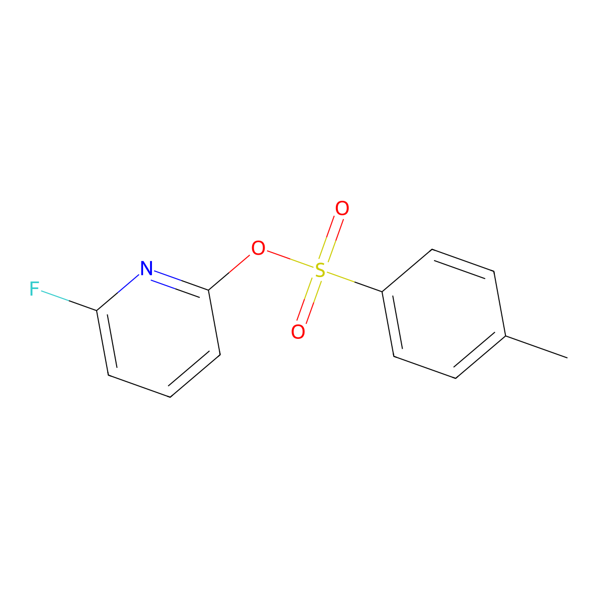 6-Fluoropyridin-2-yl 4-methylbenzene-1-sulfonate molecular structure, CAS 2757952-16-0