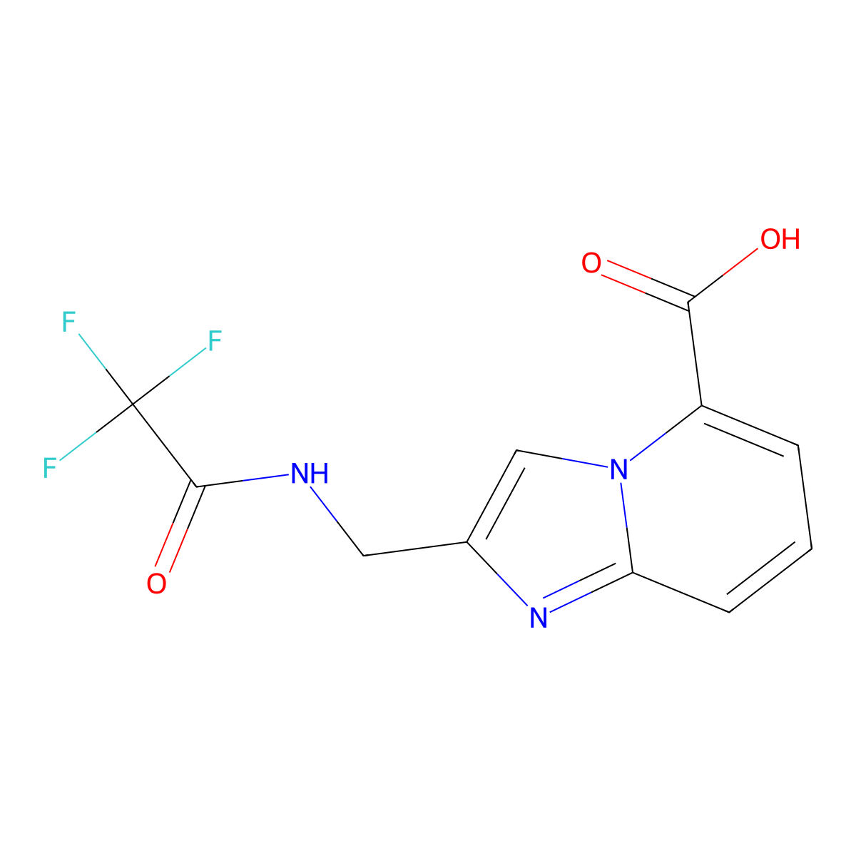 2-[(2,2,2-Trifluoroacetamido)methyl]imidazo[1,2-a]pyridine-5-carboxylic acid molecular structure, CAS 2757952-20-6