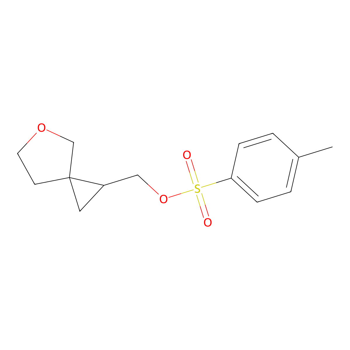 {5-Oxaspiro[2.4]heptan-1-yl}methyl 4-methylbenzene-1-sulfonate molecular structure, CAS 2757952-22-8