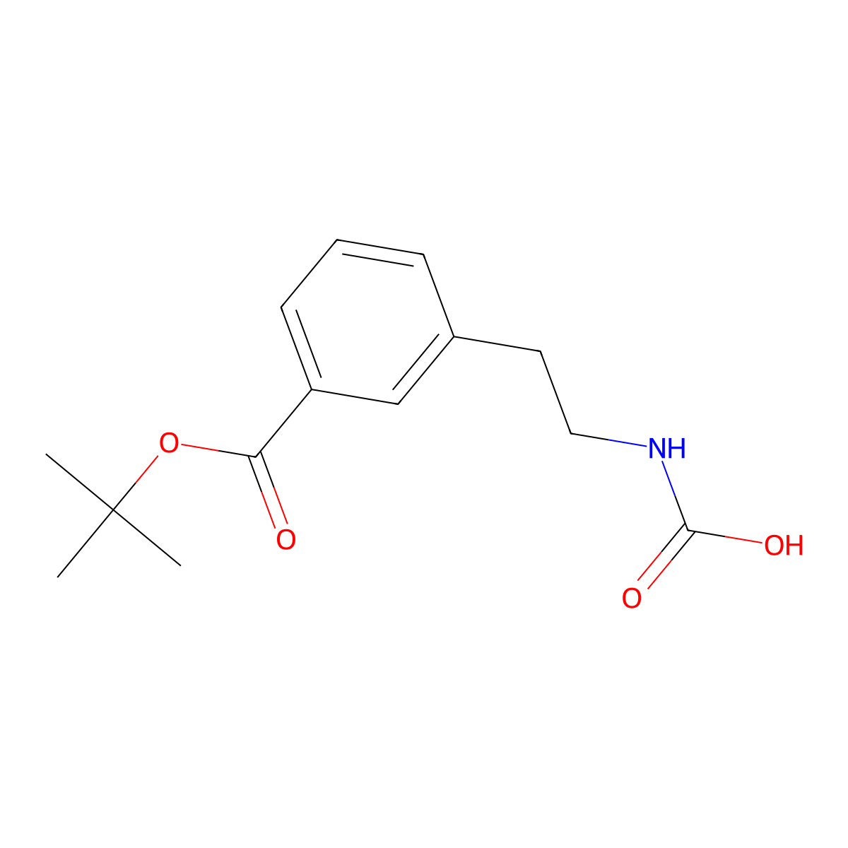 (2-{3-[(Tert-butoxy)carbonyl]phenyl}ethyl)carbamic acid molecular structure, CAS 2757952-25-1