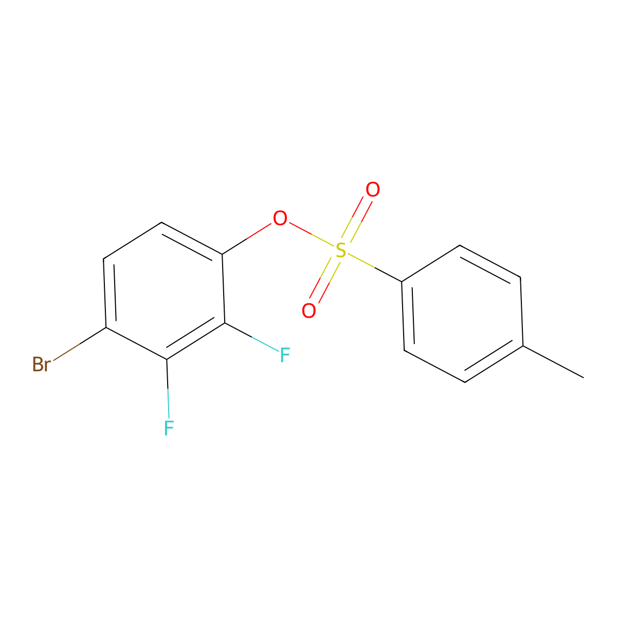 4-Bromo-2,3-difluorophenyl 4-methylbenzene-1-sulfonate molecular structure, CAS 2757952-30-8