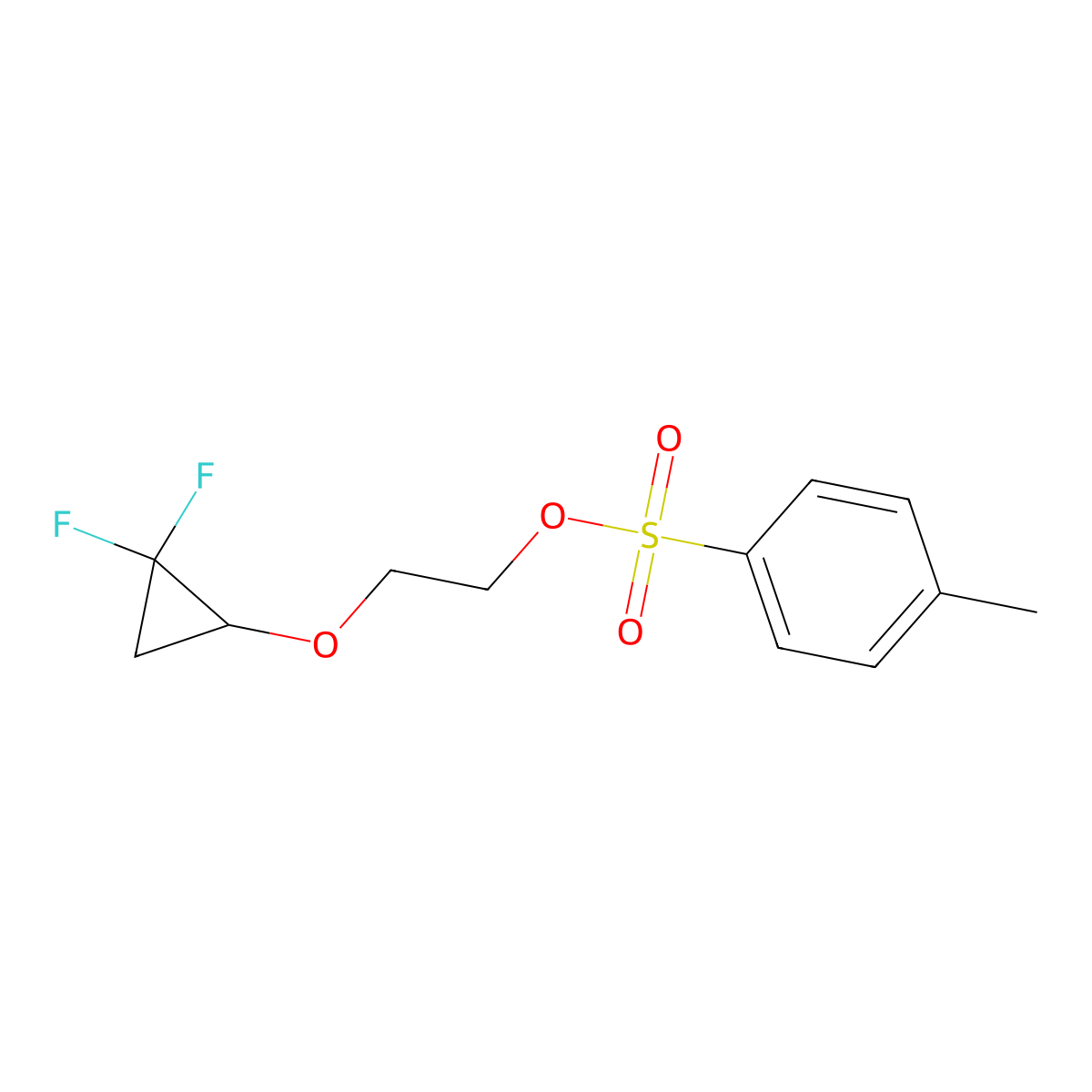 2-(2,2-Difluorocyclopropoxy)ethyl 4-methylbenzene-1-sulfonate molecular structure, CAS 2757952-31-9