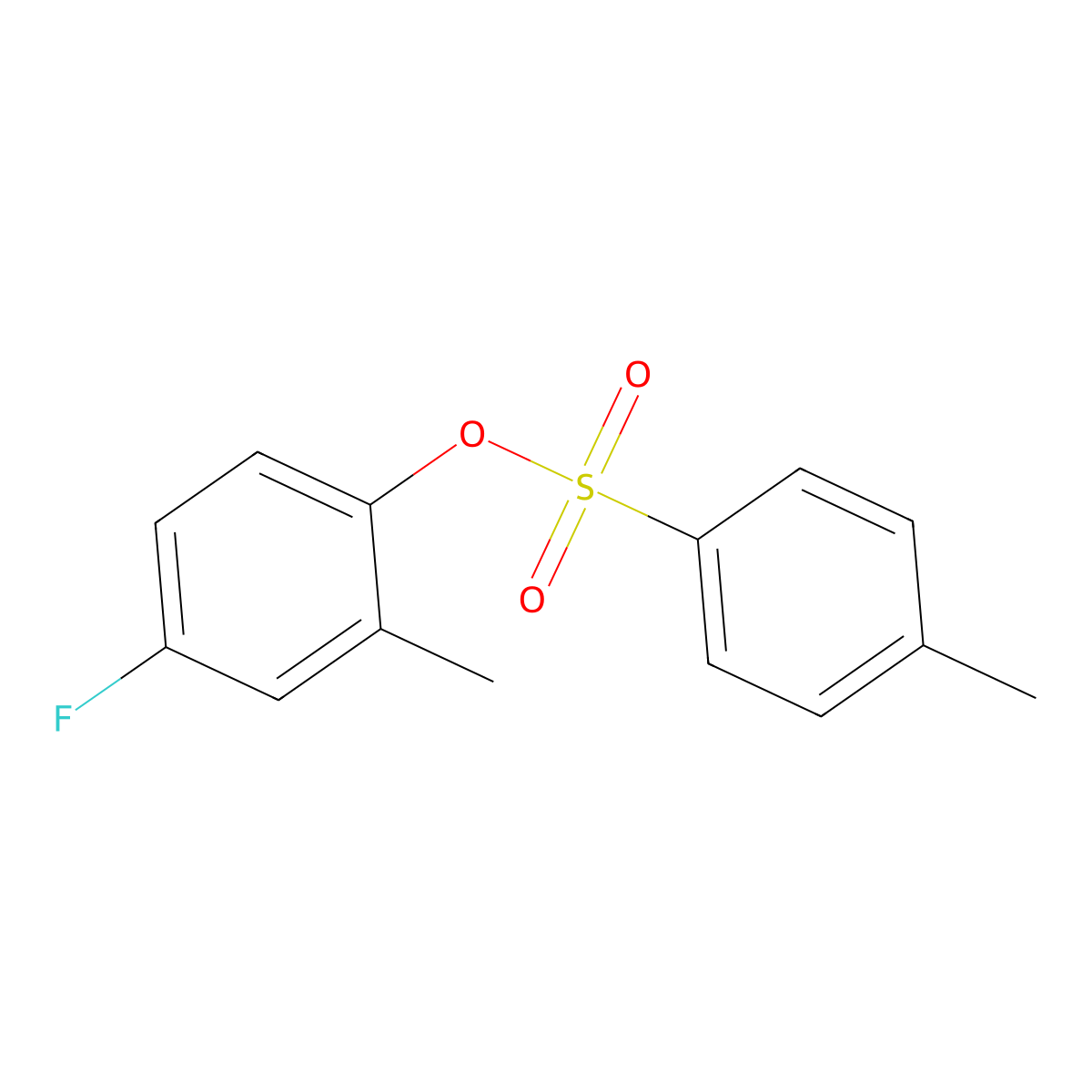 4-Fluoro-2-methylphenyl 4-methylbenzene-1-sulfonate molecular structure, CAS 2757952-34-2