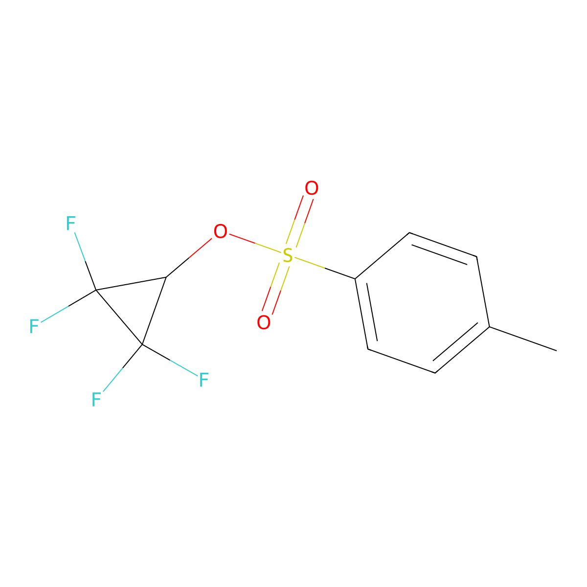 2,2,3,3-Tetrafluorocyclopropyl 4-methylbenzene-1-sulfonate molecular structure, CAS 2757952-37-5