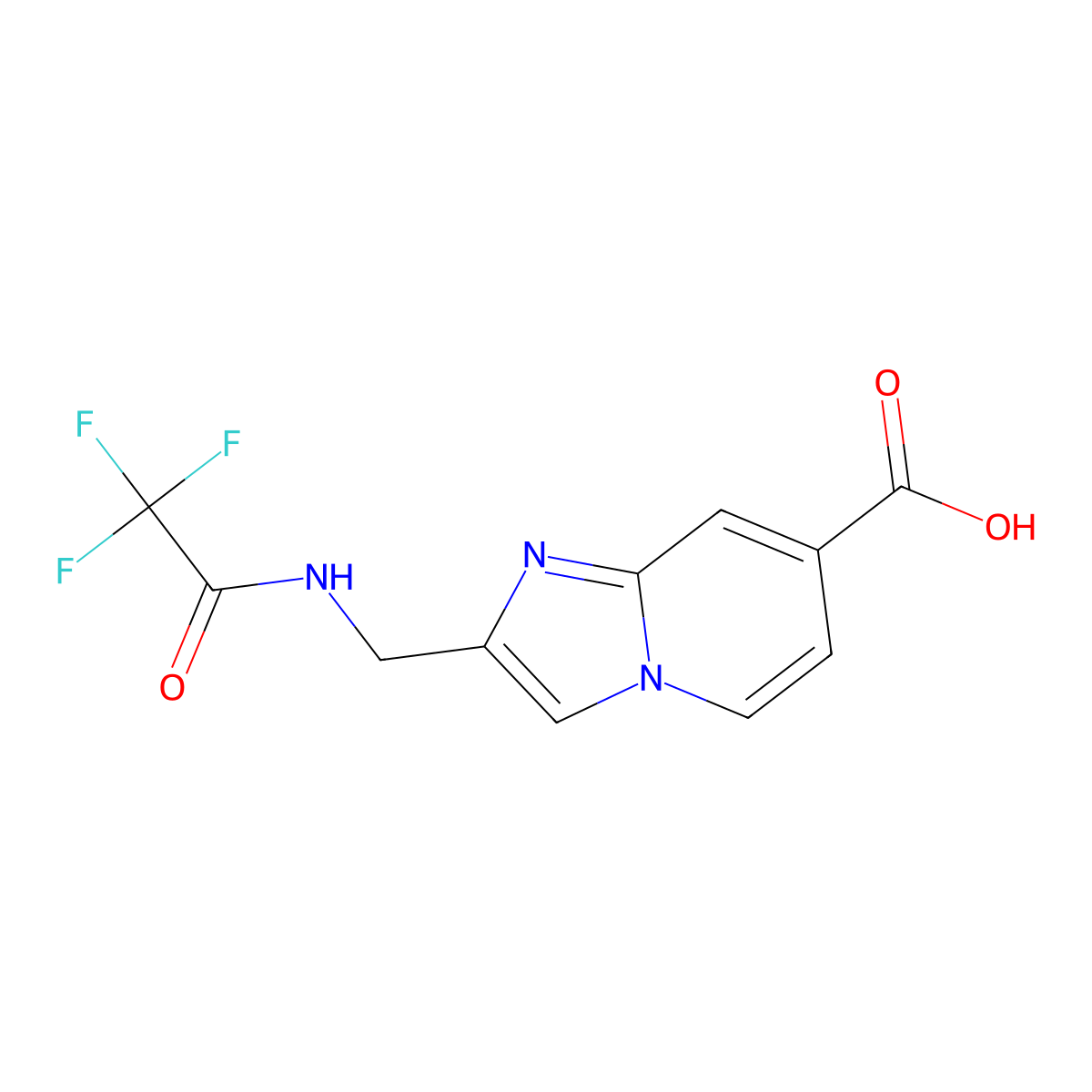 2-[(2,2,2-Trifluoroacetamido)methyl]imidazo[1,2-a]pyridine-7-carboxylic acid molecular structure, CAS 2757952-45-5