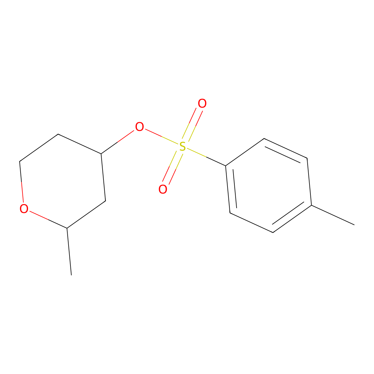 2-Methyloxan-4-yl 4-methylbenzene-1-sulfonate molecular structure, CAS 2757952-46-6
