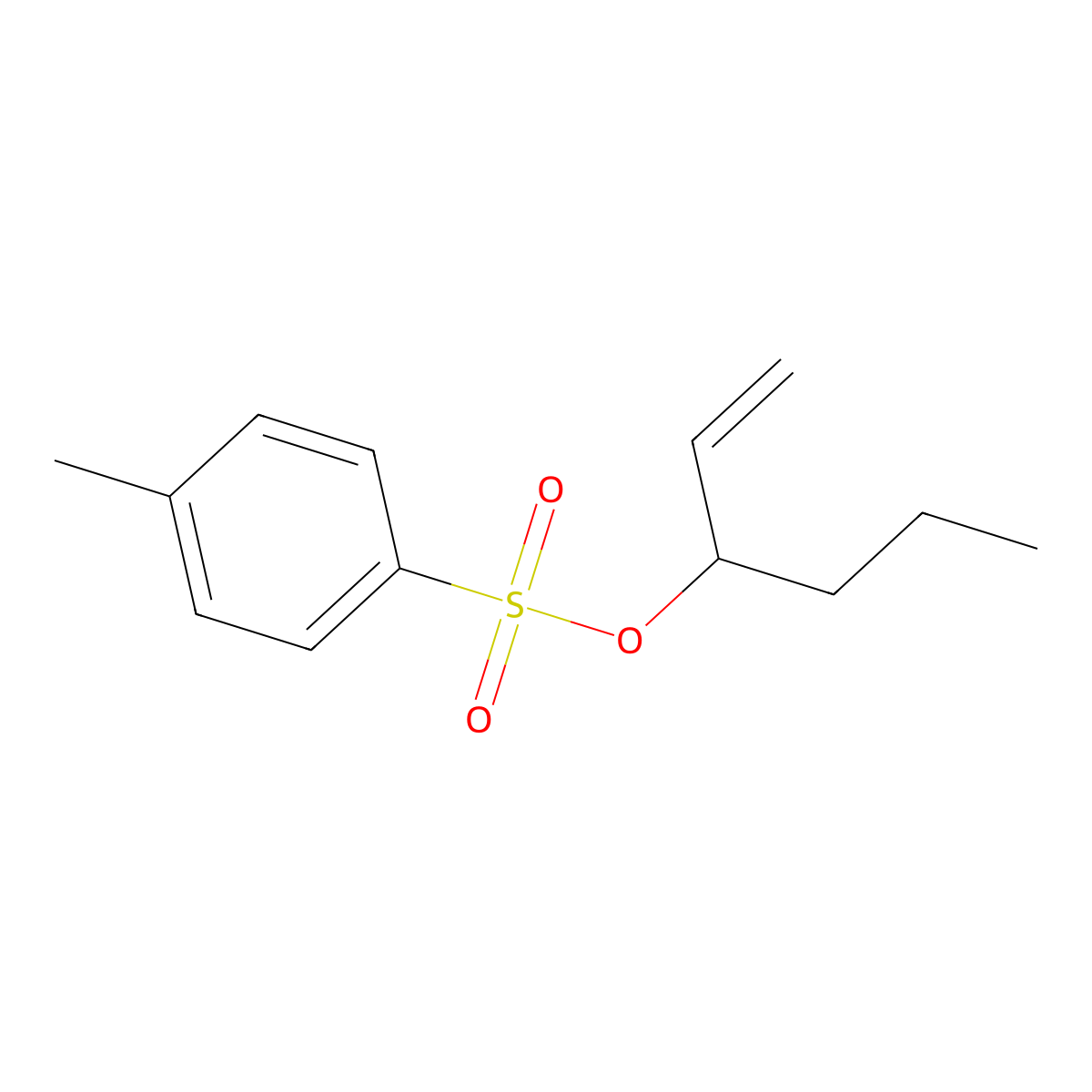 Hex-1-en-3-yl 4-methylbenzene-1-sulfonate molecular structure, CAS 2757952-48-8