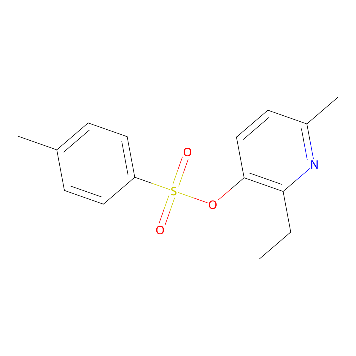 2-Ethyl-6-methylpyridin-3-yl 4-methylbenzene-1-sulfonate molecular structure, CAS 2757952-52-4