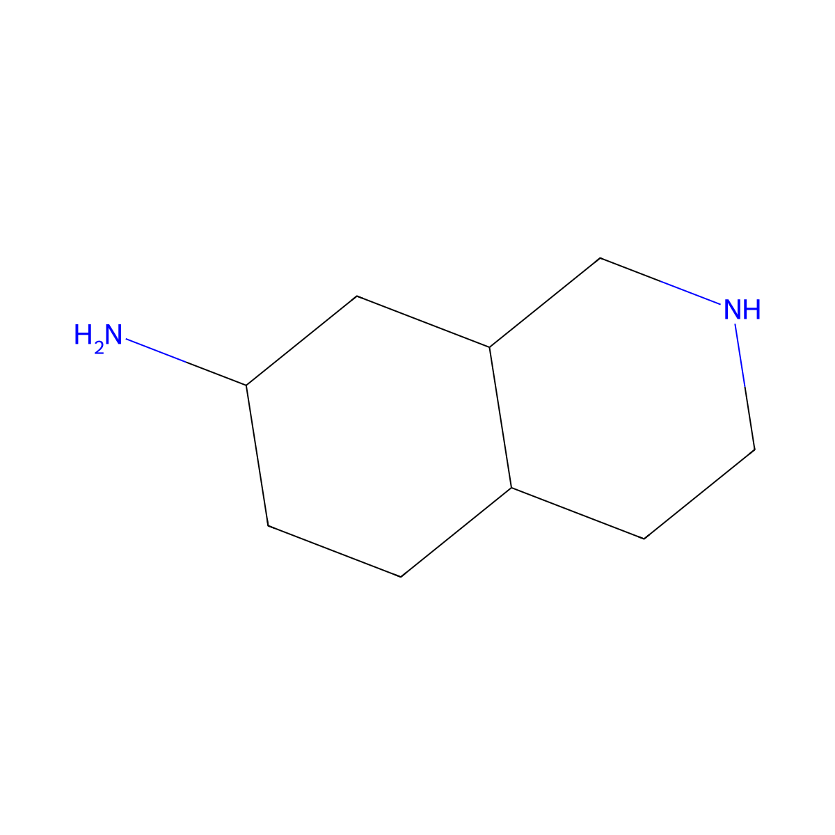 Decahydroisoquinolin-7-amine molecular structure, CAS 2757952-57-9