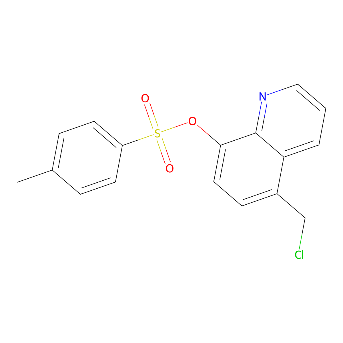 5-(Chloromethyl)quinolin-8-yl 4-methylbenzene-1-sulfonate molecular structure, CAS 2757952-66-0