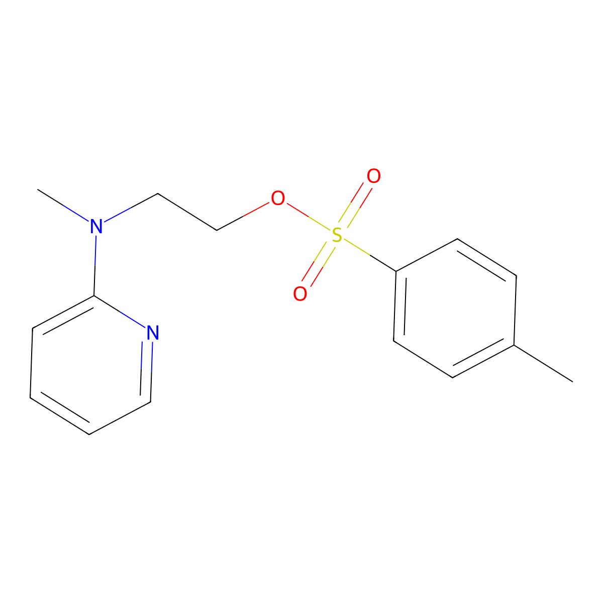 2-[Methyl(pyridin-2-yl)amino]ethyl 4-methylbenzene-1-sulfonate molecular structure, CAS 2757952-72-8
