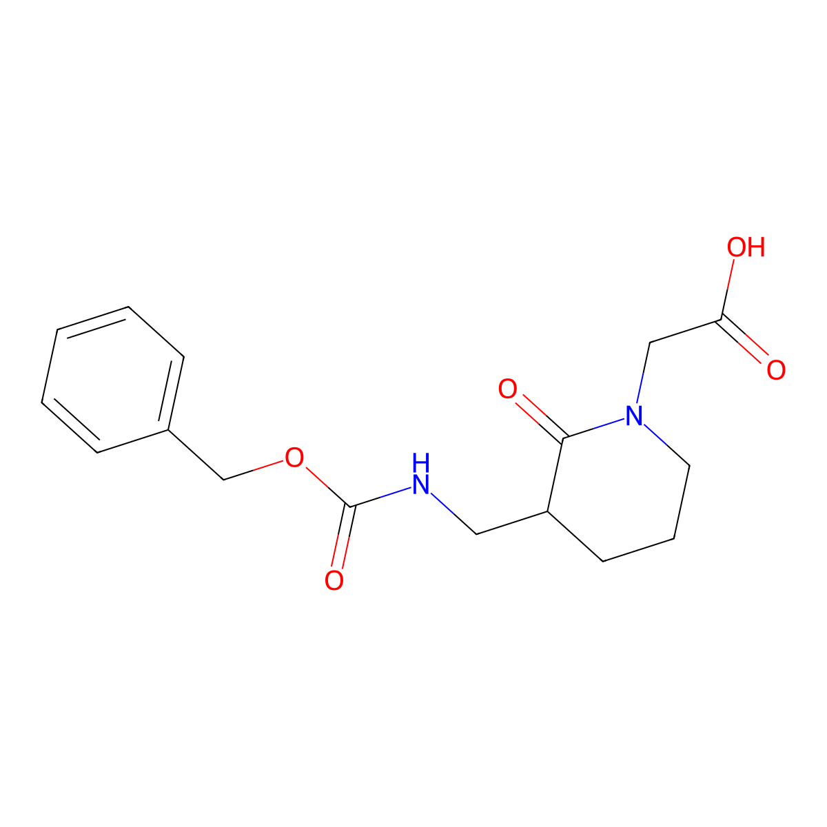 2-[3-({[(Benzyloxy)carbonyl]amino}methyl)-2-oxopiperidin-1-yl]acetic acid molecular structure, CAS 2757952-76-2
