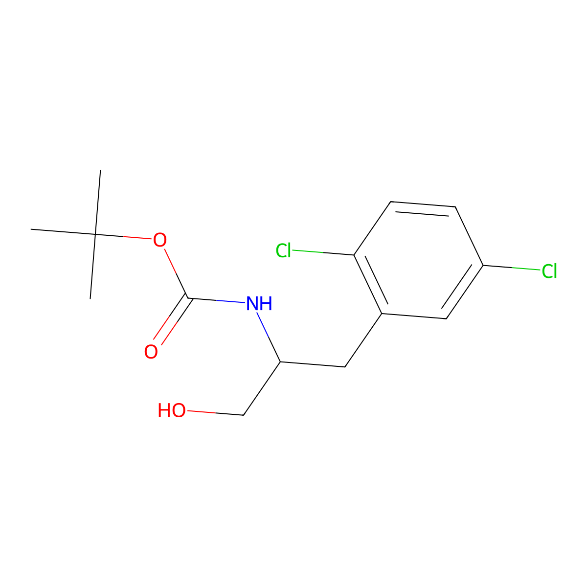 tert-butyl N-[1-(2,5-dichlorophenyl)-3-hydroxypropan-2-yl]carbamate molecular structure, CAS 2757952-82-0